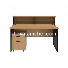 Office Table Size 140 - EXPO MP 140 + MP M02 + MP RC 140 / Beech 